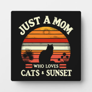 Just a mum who loves cats plaque