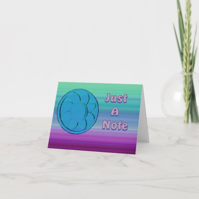 just a note blue and purple card (Front)