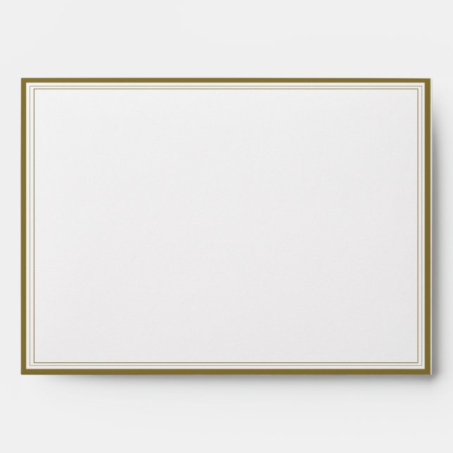Just a Note Music Note with Gold Border Envelope (Front)