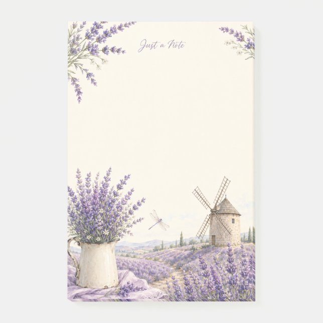 Just a Note Provence Lavender Windmill  (Front)