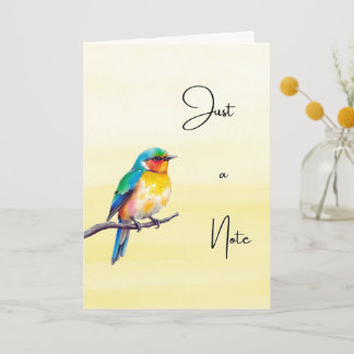 Just  a Note - Songbird  Folded Encouragement Card