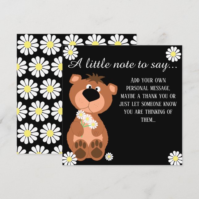 Just A Note To Say Cute Bear (Front/Back)
