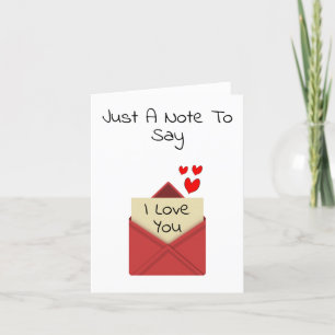 Just A Note To Say Valentine Holiday Card