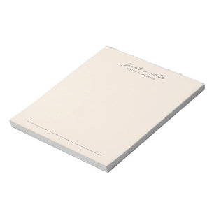 Just A Note Warm Peach Script Notepad
