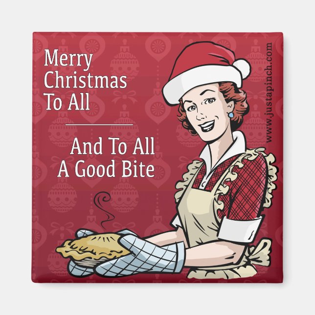 Just A Pinch Merry Christmas Refrigerator Magnet (Front)