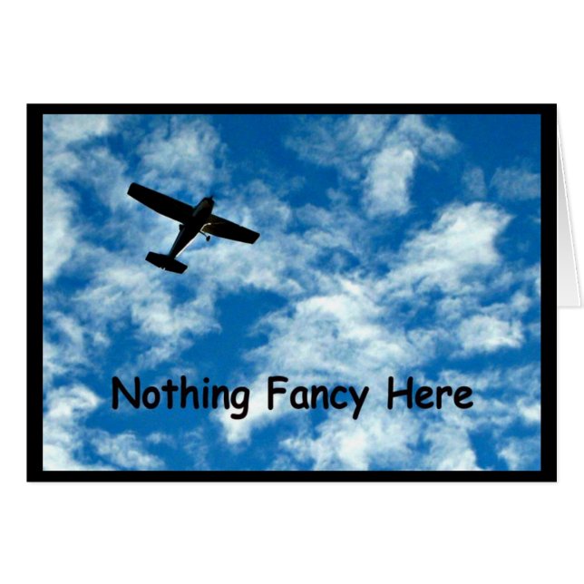 Just A Plane Wedding Card (Front Horizontal)