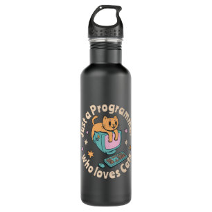 Just a programmer who loves cats 710 ml water bottle
