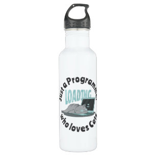 Just a programmer who loves cats 710 ml water bottle