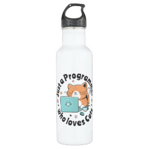 Just a programmer who loves cats 710 ml water bottle