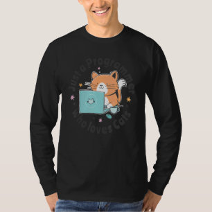 Just a programmer who loves cats and computers Cod T-Shirt