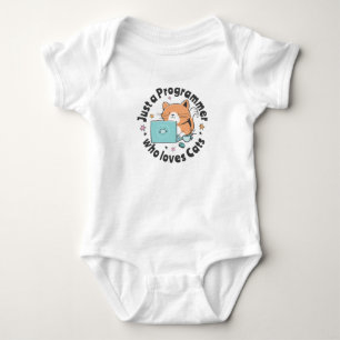 Just a programmer who loves cats baby bodysuit