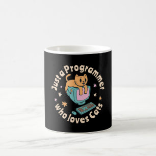 Just a programmer who loves cats coffee mug