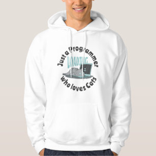 Just a programmer who loves cats hoodie