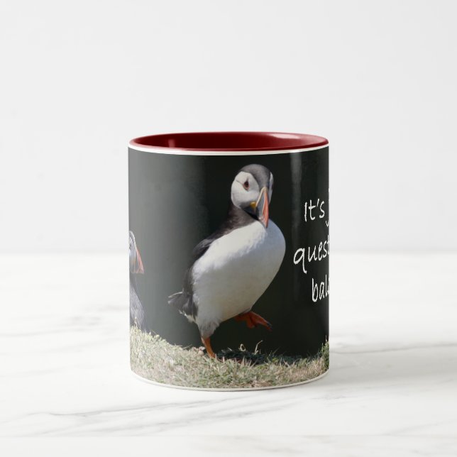 Just a question of balance puffin mug (Center)