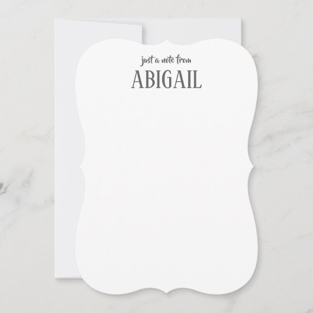 Just a Quick Note Card (Front)