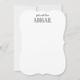 Just a Quick Note Card