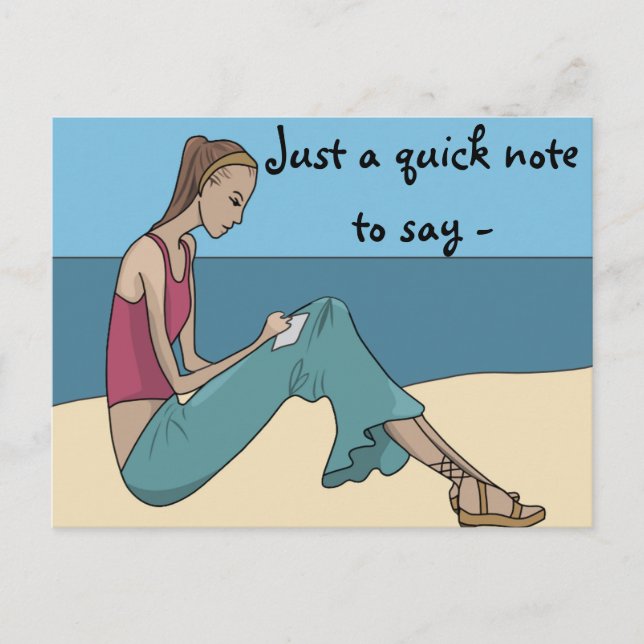 JUST A QUICK NOTE TO SAY POSTCARD (Front)