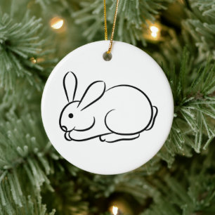 Just a Rabbit Ceramic Tree Decoration