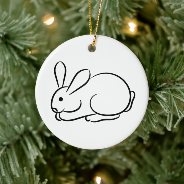 Just a Rabbit Ceramic Tree Decoration (Tree)