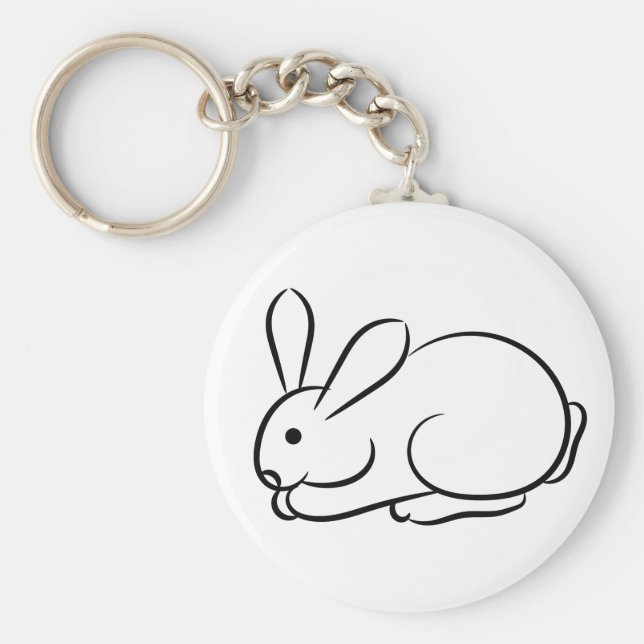 Just a Rabbit Key Ring (Front)