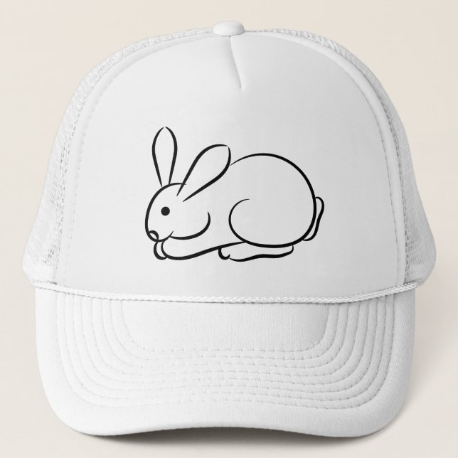 Just a Rabbit Trucker Hat (Front)