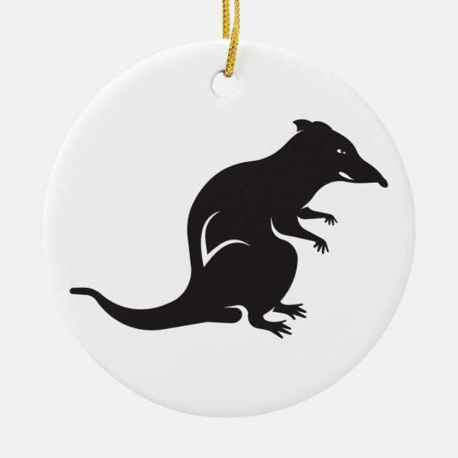 Just a Rat Ceramic Tree Decoration (Front)