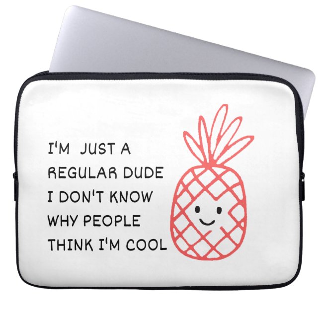 Just a Regular Dude Laptop Sleeve (Front)