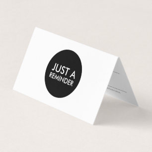 just a reminder folded appointment card