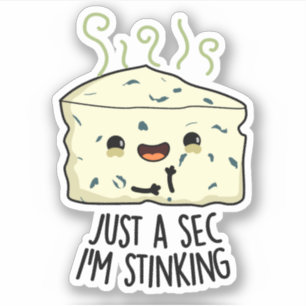 Just A Sec I'm Stinking Funny Cheese Pun