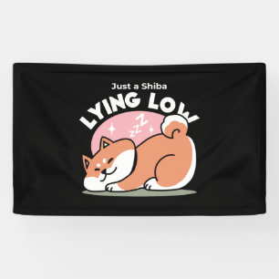Just a Shiba Lying Low: Cute Shiba Inu Design Banner