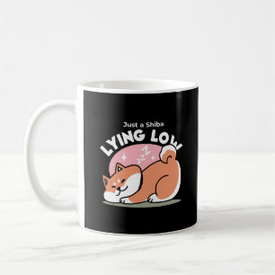 Just a Shiba Lying Low: Cute Shiba Inu Design Coffee Mug