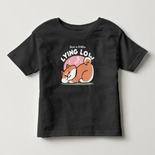 Just a Shiba Lying Low: Cute Shiba Inu Design Toddler T-Shirt