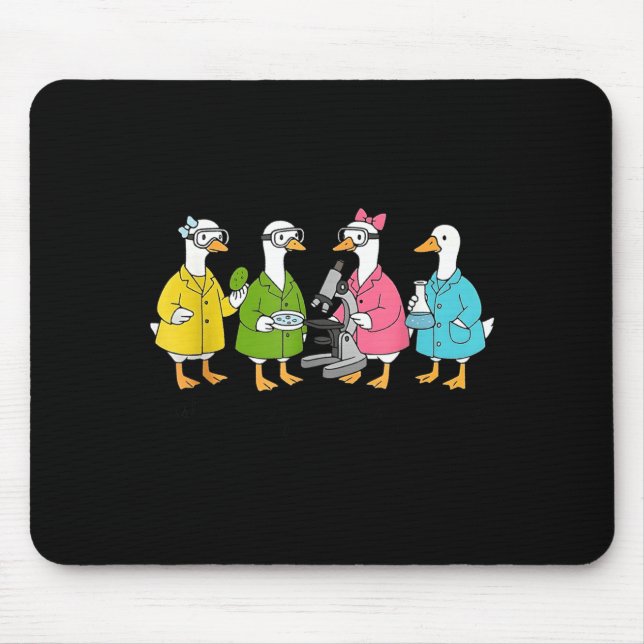 Just a silly goose doing science  mouse mat (Front)