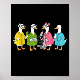 Just a silly goose doing science  poster