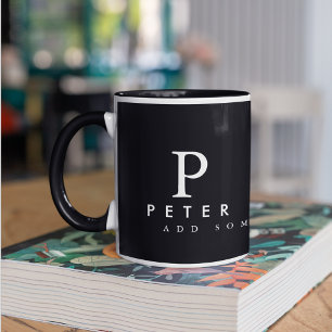just a simple black (with name & initials) mug