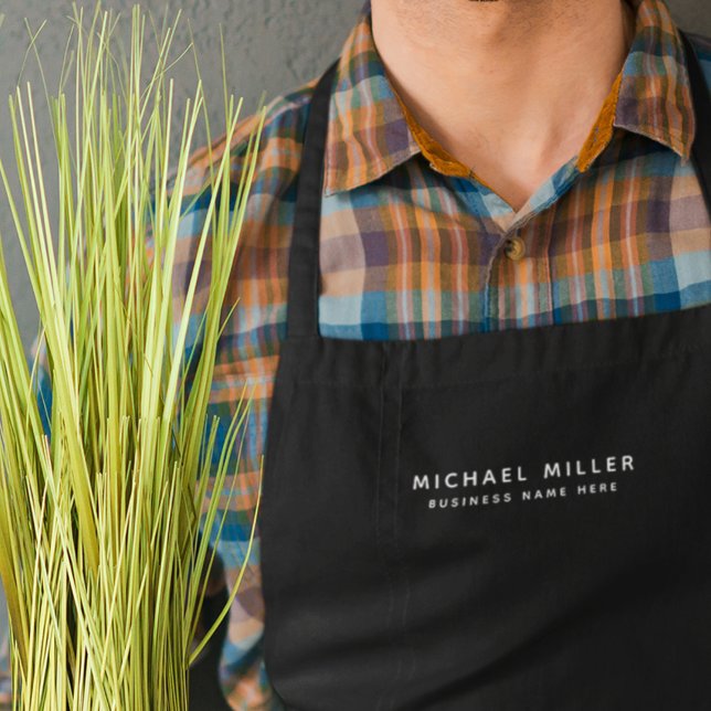 just a simple minimalist black apron with name (Creator Uploaded)