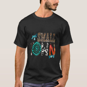 Just A Small Town Girl Leopard Cowhide Western T-Shirt