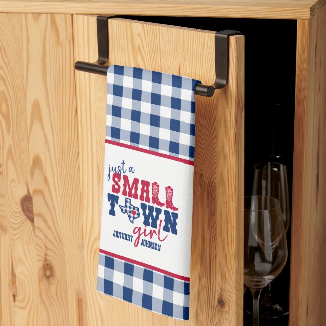 Just a Small Town Girl - Texas Tea Towel (Thirds Fold)