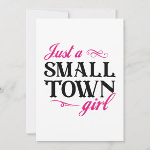 Just A Small Town Girl Thank You Card