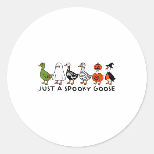 Just A Soky Goose Funny Halloween Silly Animal Wit Classic Round Sticker