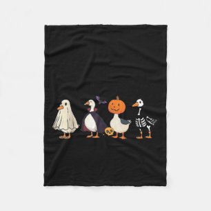 Just A Soky Goose Skeleton Witch Pumpkin Ghost Hal Fleece Blanket