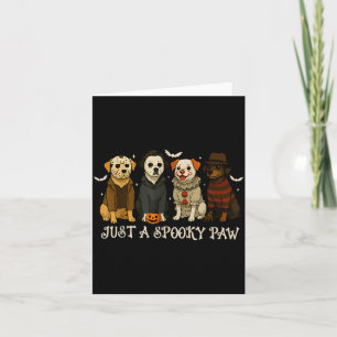 Just A Soky Paw Funny Dog Halloween Characters  Card