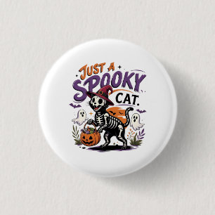 Just a Spooky Cat Halloween 3 Cm Round Badge