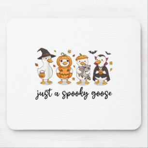 Just A Spooky Goose Funny Goose In Halloween Costu Mouse Mat