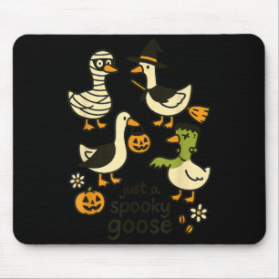 Just A Spooky Goose Funny Halloween Cartoon Mouse Mat