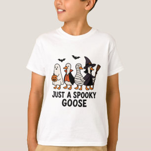 Just A Spooky Goose Funny Halloween Silly Costume  T-Shirt