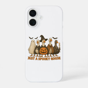 Just A Spooky Goose Halloween For Boy Girl Pumpkin iPhone 16 Case