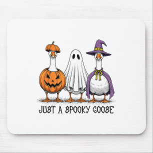 Just A Spooky Goose Halloween Ghost Witch Pumpkin Mouse Mat