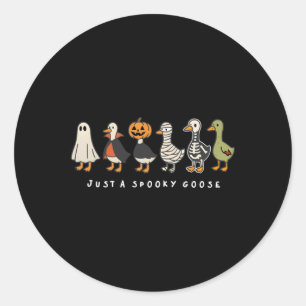 Just A Spooky Goose Halloween Goose Spooky Season Classic Round Sticker