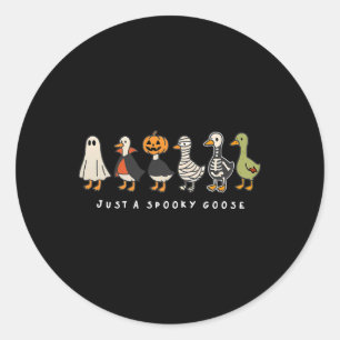 Just A Spooky Goose Halloween Goose Spooky Season Classic Round Sticker
